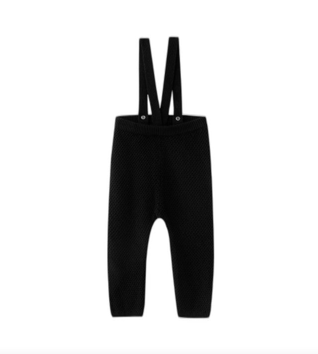 Seed Stich Suspender Legging - BLACK