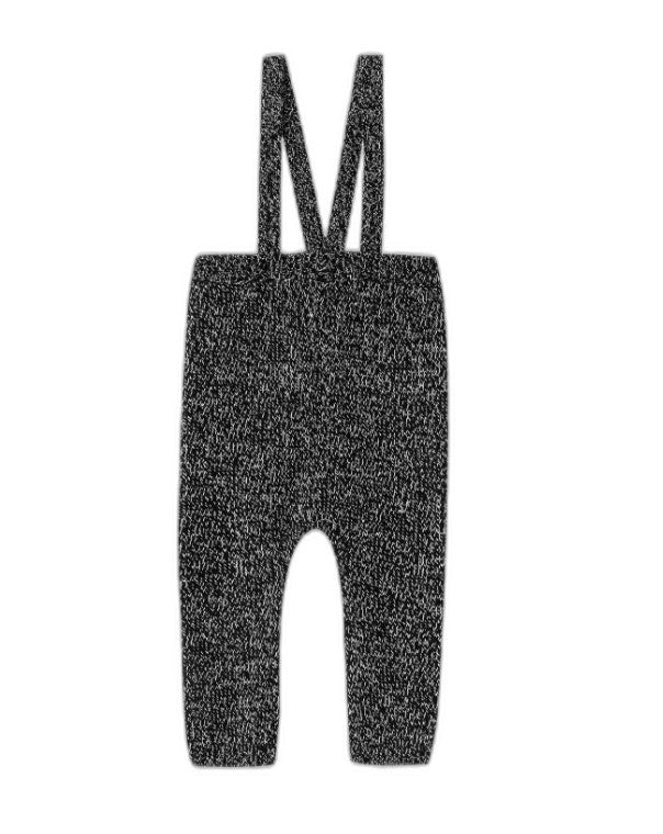 Seed Stich Suspender Legging - BLACK MARLED