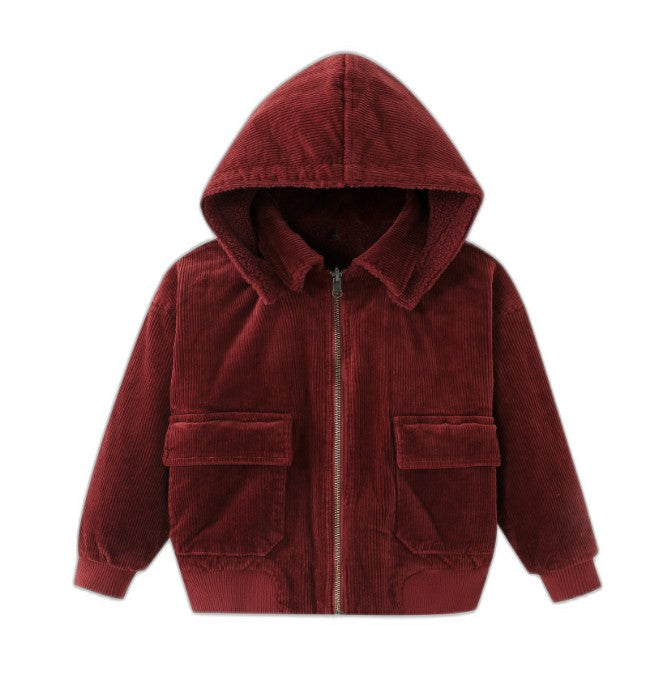 Corduroy Hooded Jacket