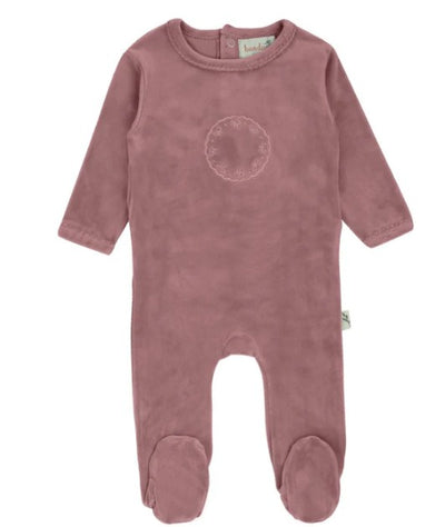 Bow Velour Footie