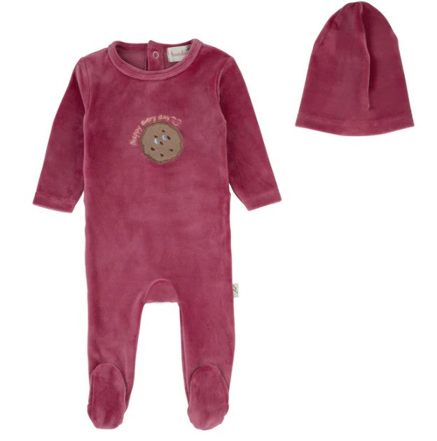Cookie Velour Footie