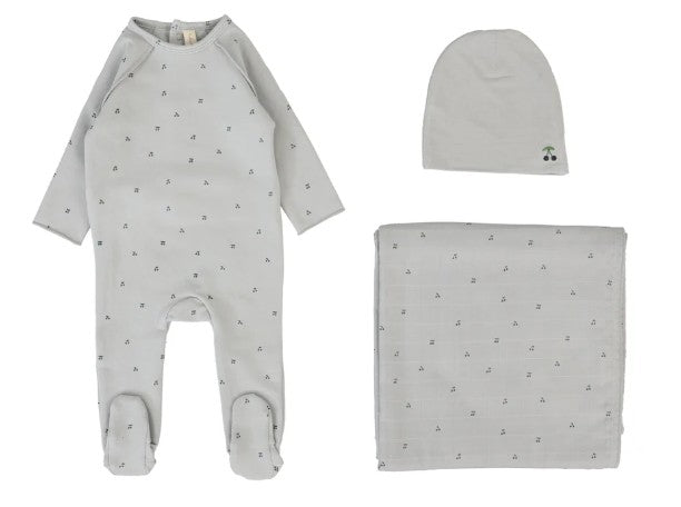 Cherry Print Layette Set
