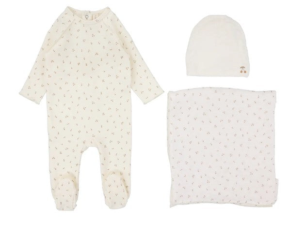 Cherry Print Layette Set