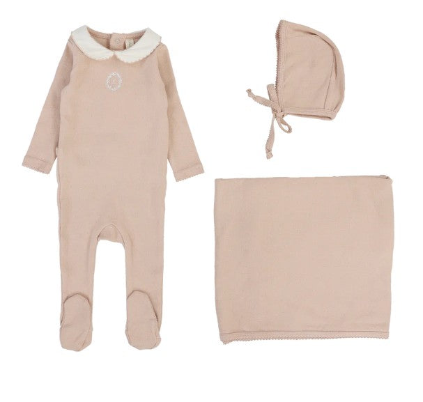 Emblem Embroidered Layette Set