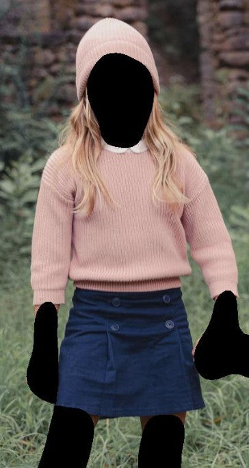 Knit Sweater - Bow Collar
