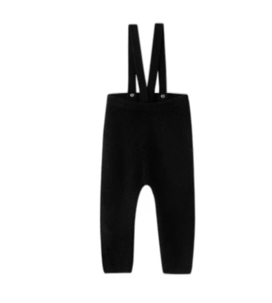 Seed Stich Suspender Legging - BLACK