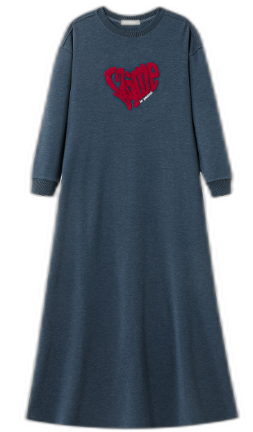 Jaime Le Velour Nightgown w/ Pastel Emblem
