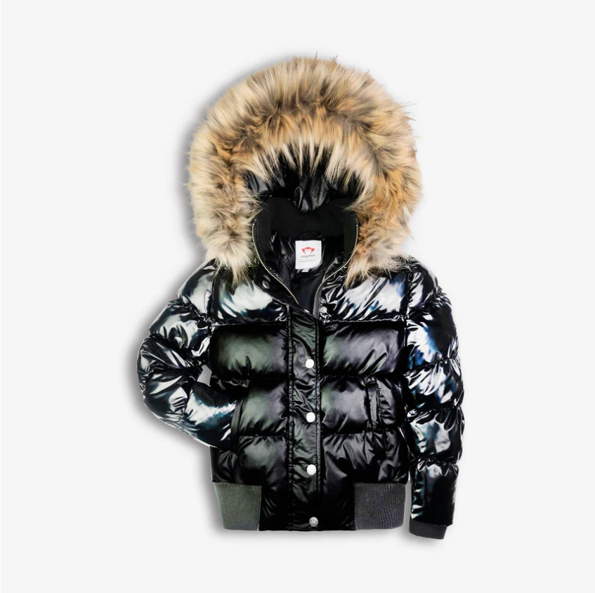 Kyla Puffer Coat - BLACK MIX