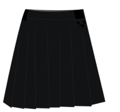 Pleated Skirt With Velvet Tab