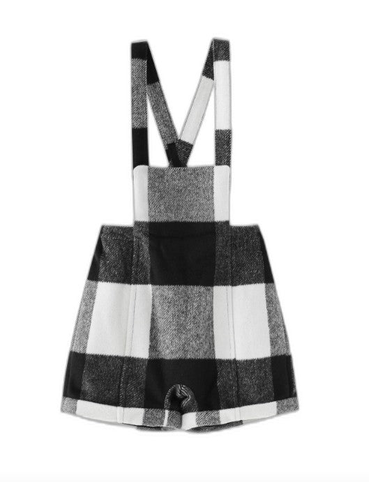Wool Plaid Shortall