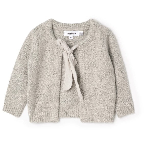 Knit Cardigan w/ Bow Tie