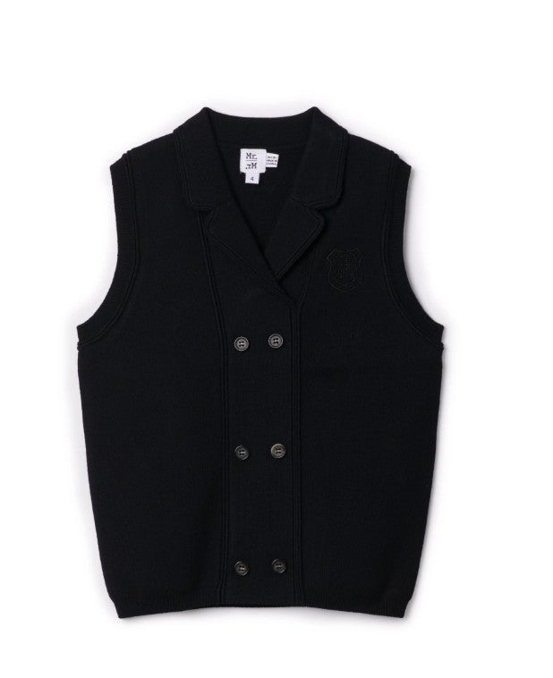 Boys Double Breasted Knit Vest