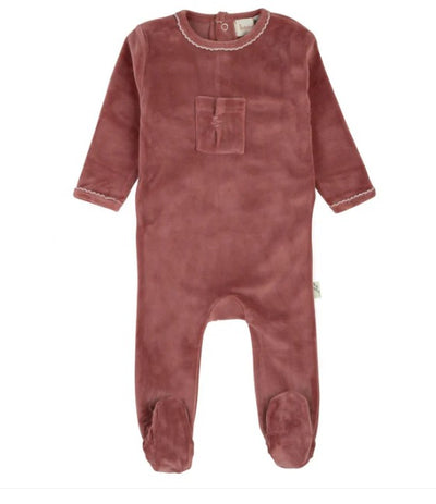 Stitched Velour Footie