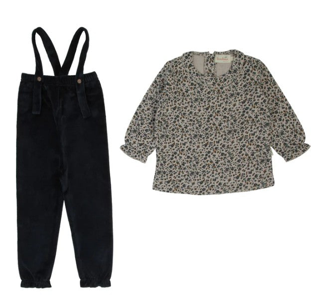 Floral Muslin Velour Romper