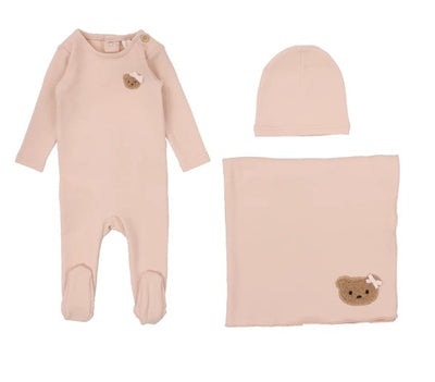 Bear Applique Layette Set