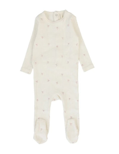 Printed Pointelle Design Footie
