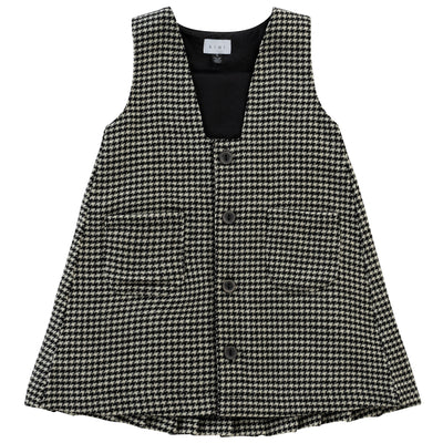Pleat Houndstooth Dress