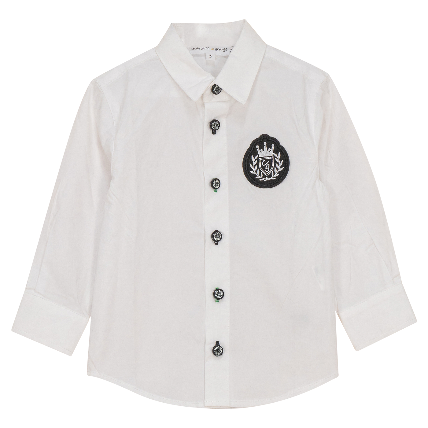 Boys Emblem White Shirt