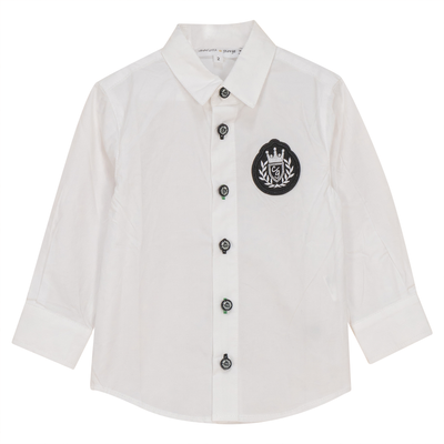 Boys Emblem White Shirt