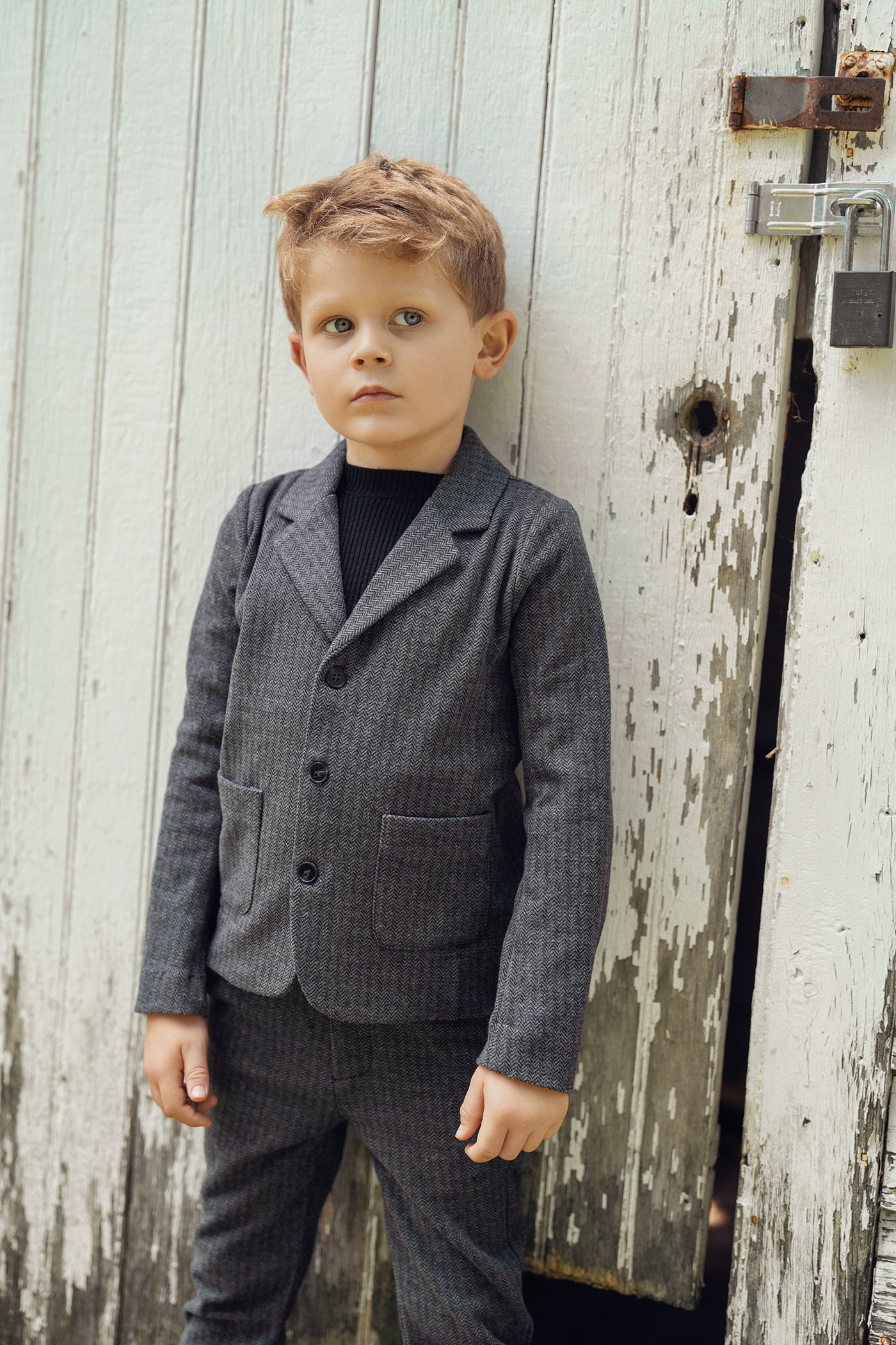 Stretch Herringbone Blazer