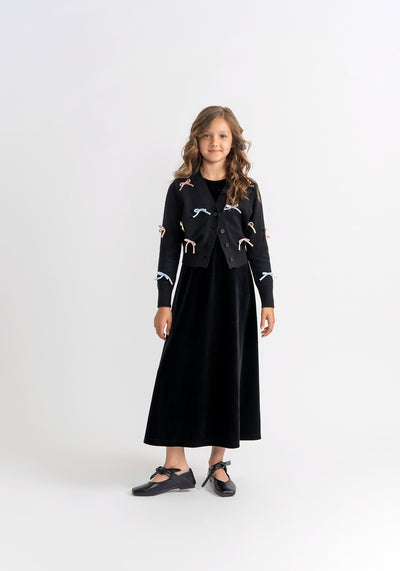 Velour Robe W/ Knit Jacket