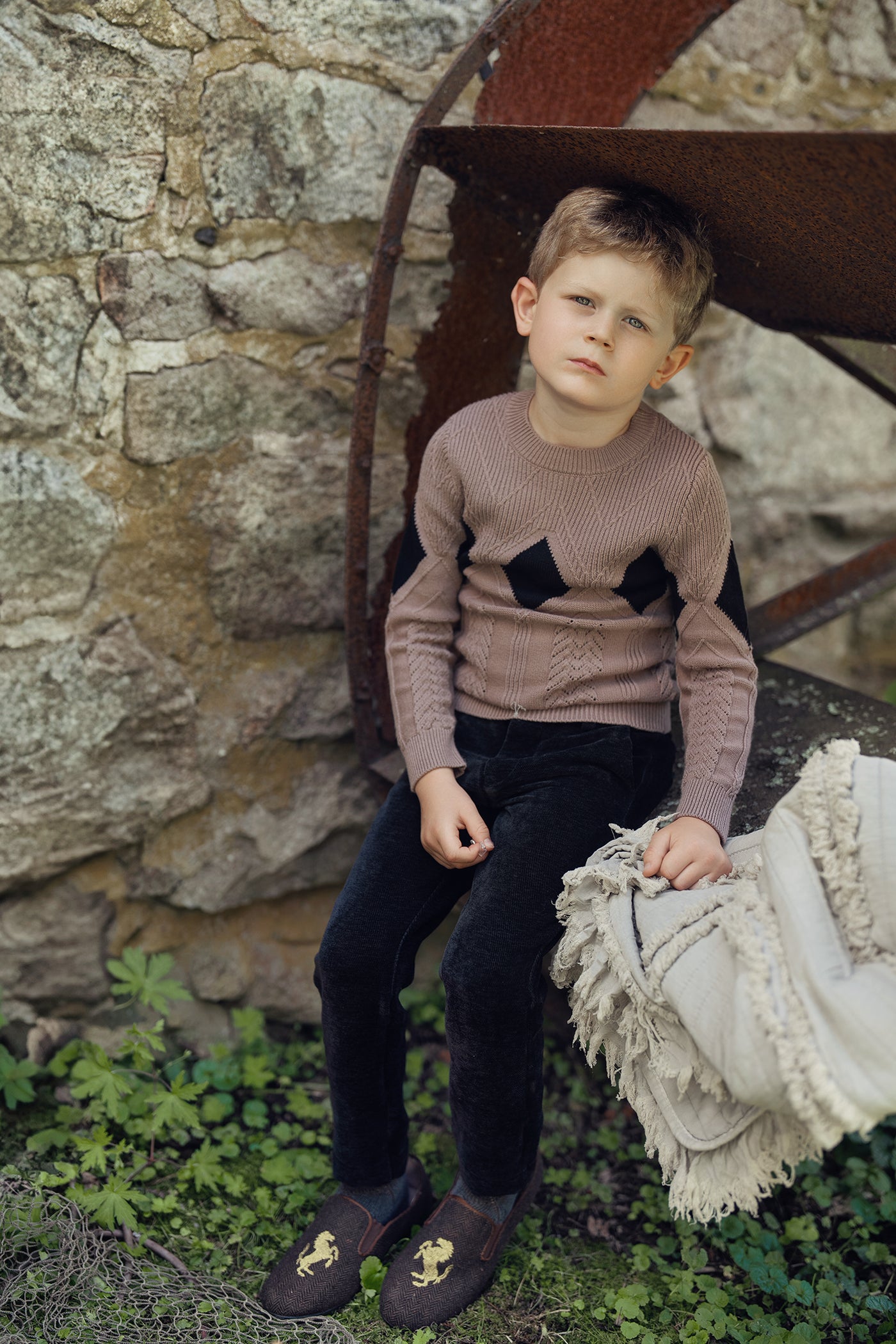 Diamond Pointelle Knit Sweater