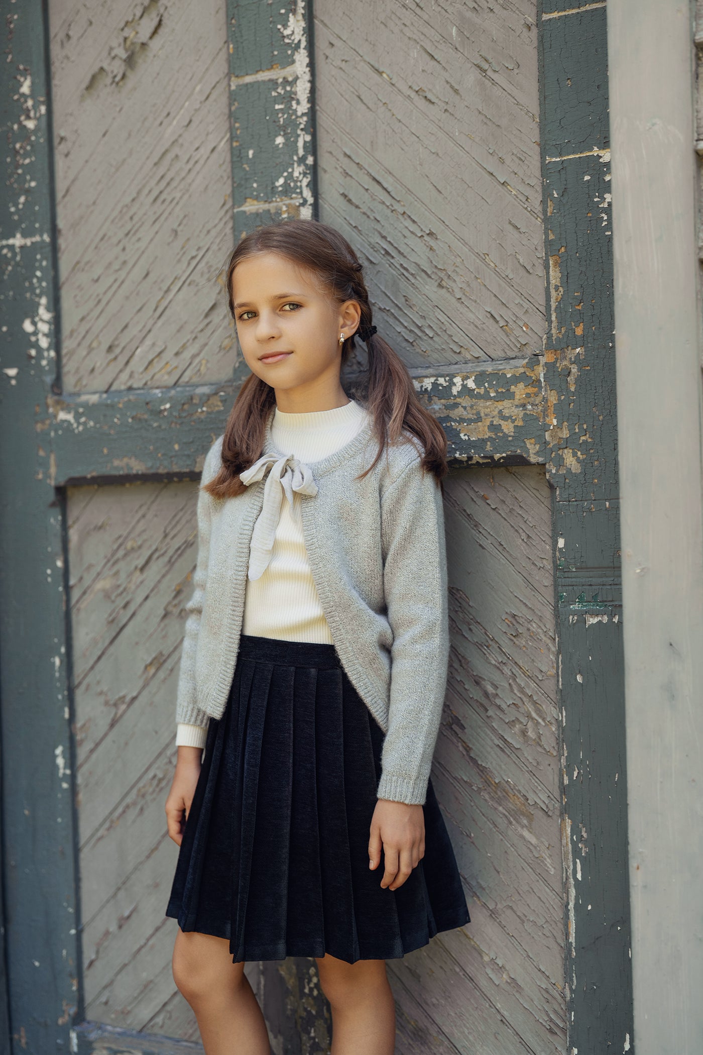 Velvet Pleated Skirt