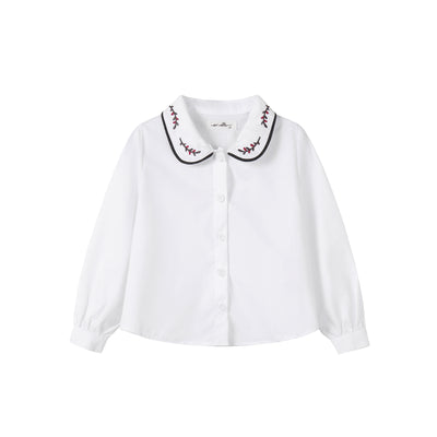 Embroidered Magenta Blouse