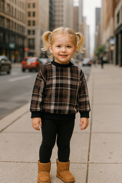 Plaid Baby Set