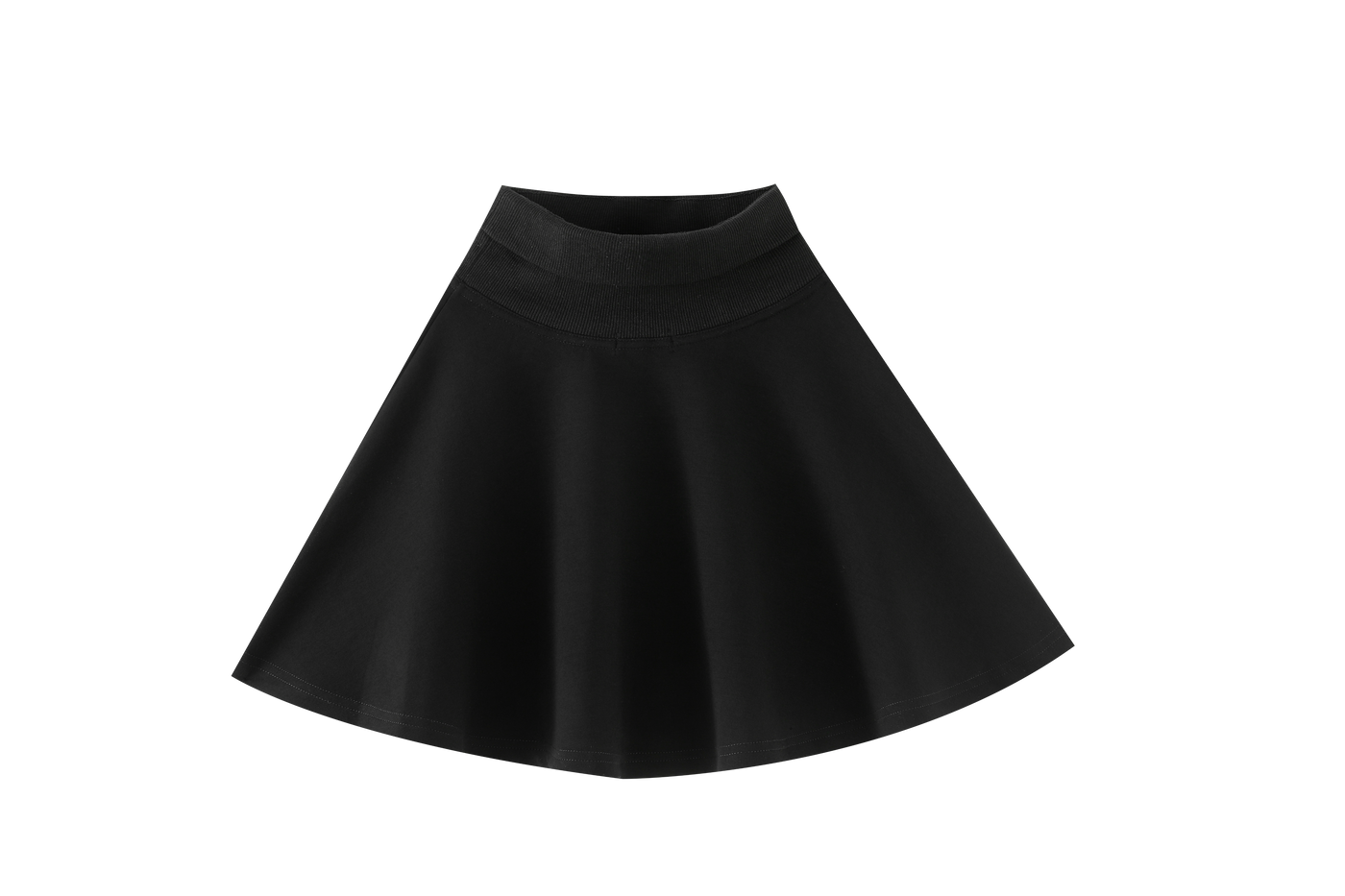 Circle Skirt W/ Knit Waist