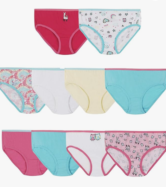 Girls Brief 10 Pck.  (colors may vary)