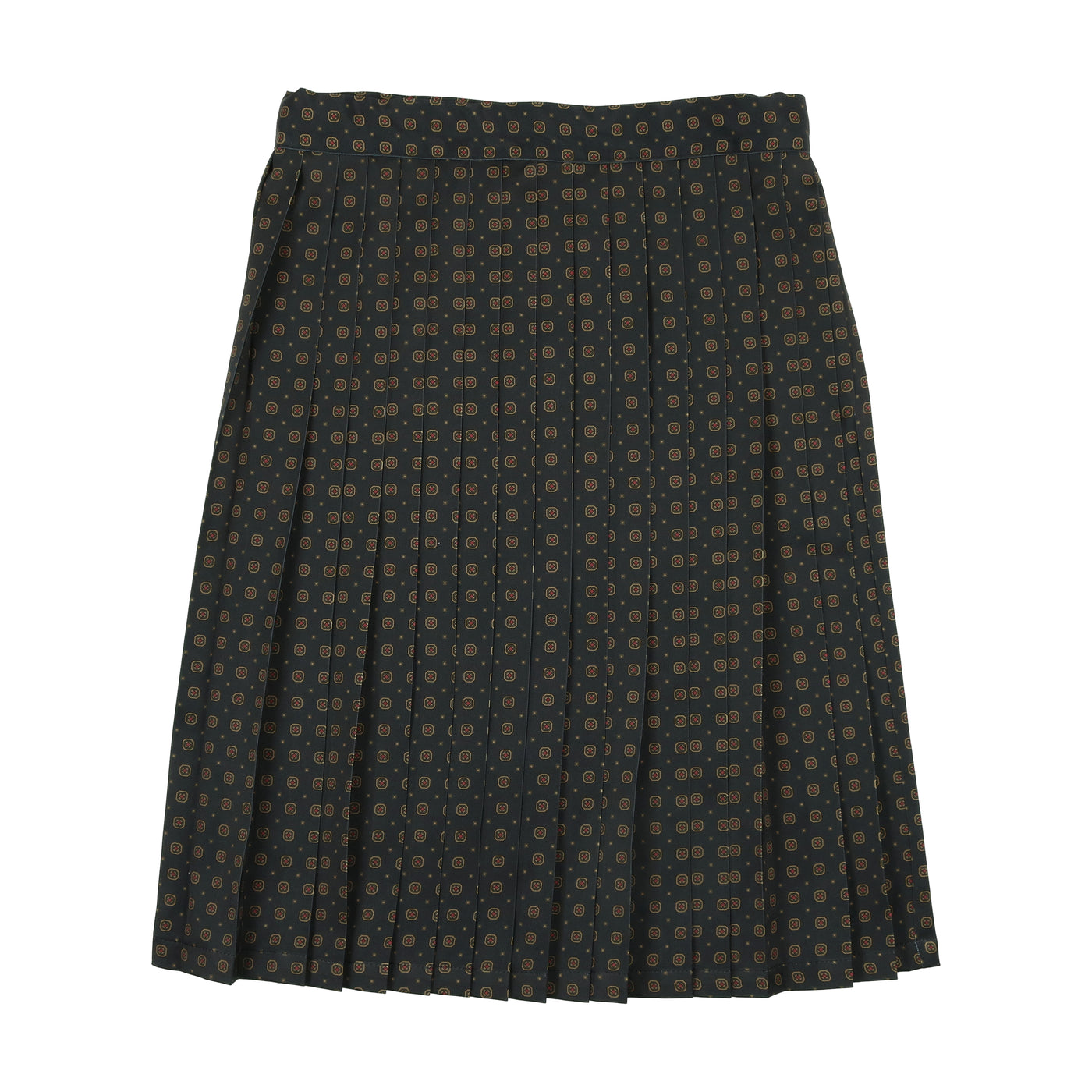 Pleated Print Skirt