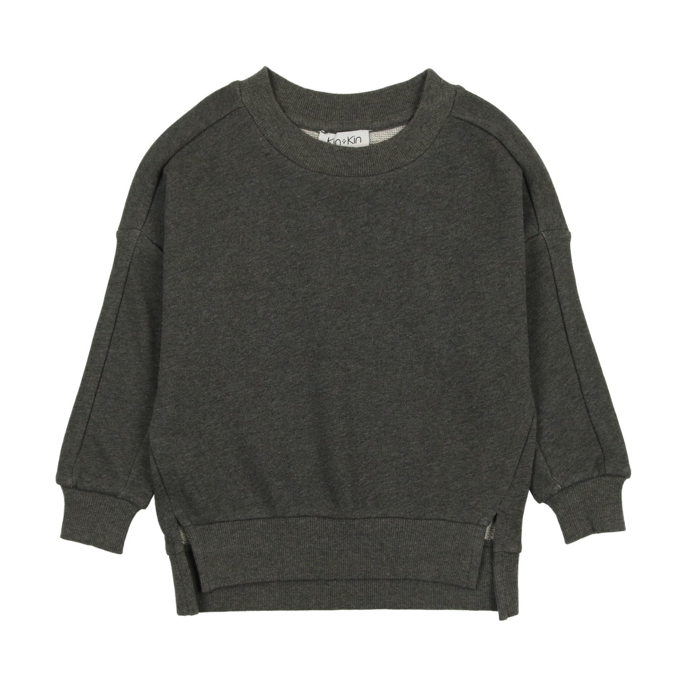 Tonal Sweatshirt W/ Applique - Heathered Grey