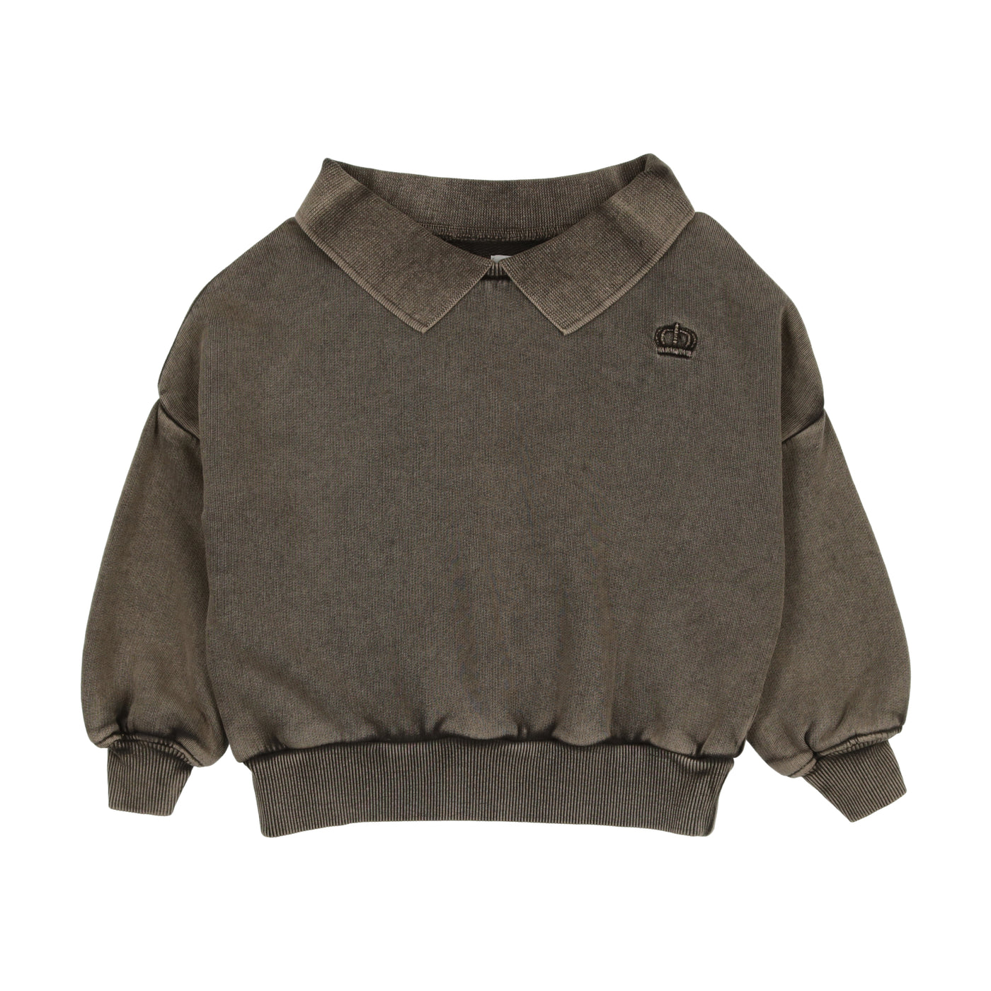 Washed Polo Sweatshirt - Taupe