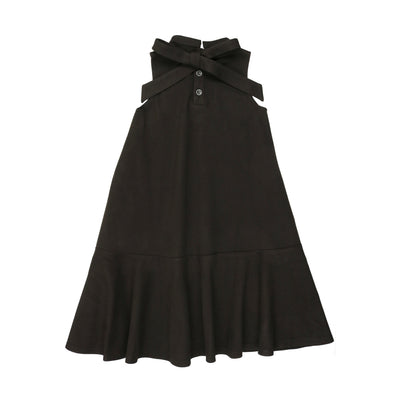 Black Swing Jumper with Bow